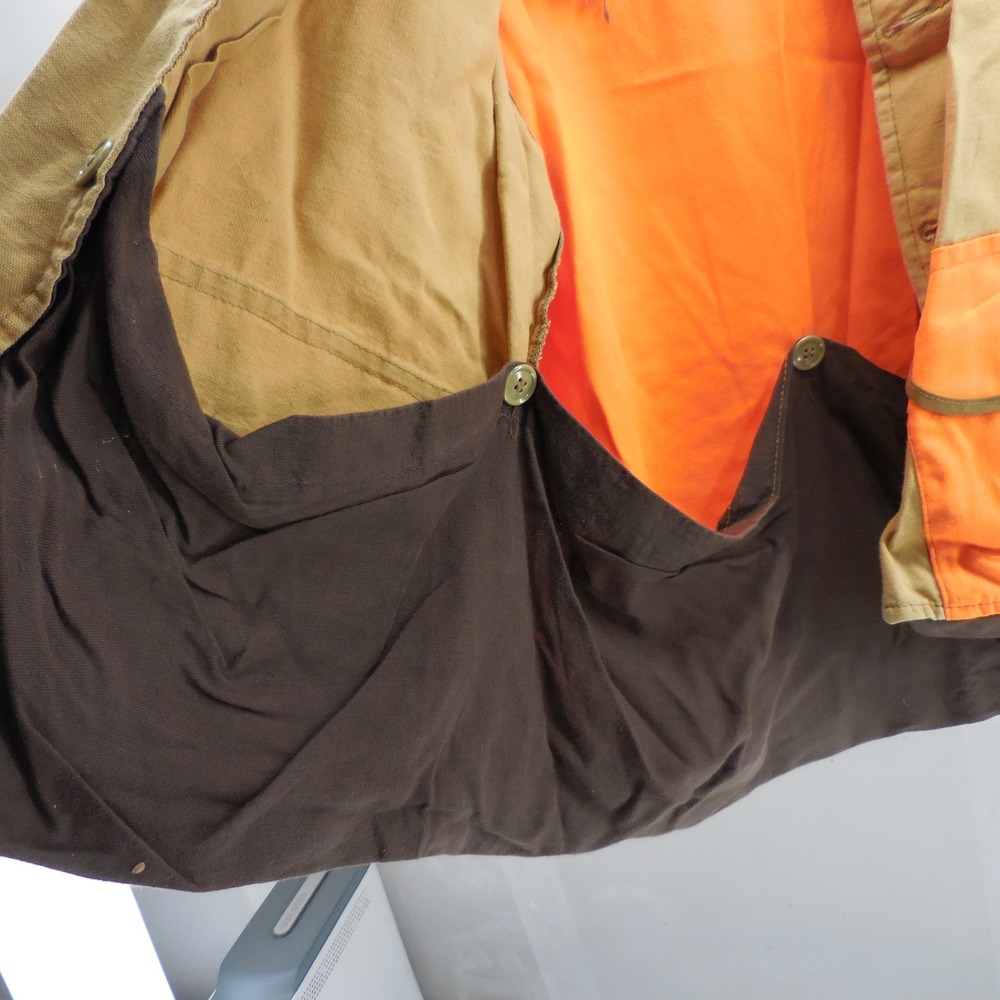 Vintage Black Sheep Hunting Jacket Blaze Orange Canvas Field Coat Mens Large - Picture 5 of 7